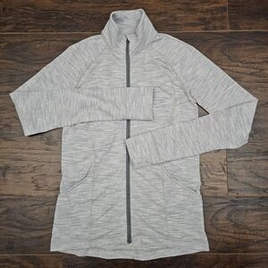 Lululemon Sunshine Salutation Athletic Jacket Heather Gray Full Zip Womens 4/6